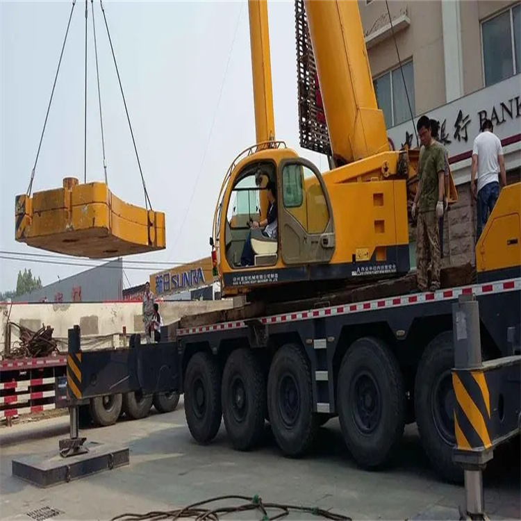 罗庄当地吊车出租|机器吊装|75吨|工厂搬迁服务